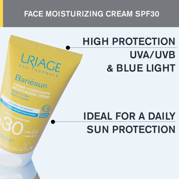 Uriage Bariésun Crema Idratante SPF30 Protezione Solare Viso 50ml - immagine 4
