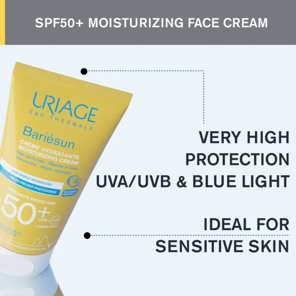 Uriage Bariésun Crema Idratante SPF50+ Protezione Solare Viso 50ml - immagine 3