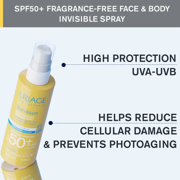 Uriage Bariésun Spray Invisibile SPF50+ Protezione Solare Corpo 200ml - immagine 5