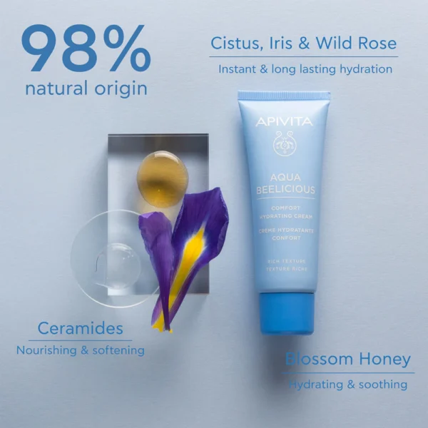 Apivita Aqua Beelicious Comfort Hydrating Cream Rich 40ml - immagine 2