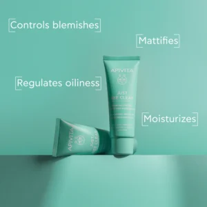 Apivita Just Bee Clear Crema Anti-Imperfezioni 40 ml con omaggio Gel Detergente 15 ml + Lozione 50 ml